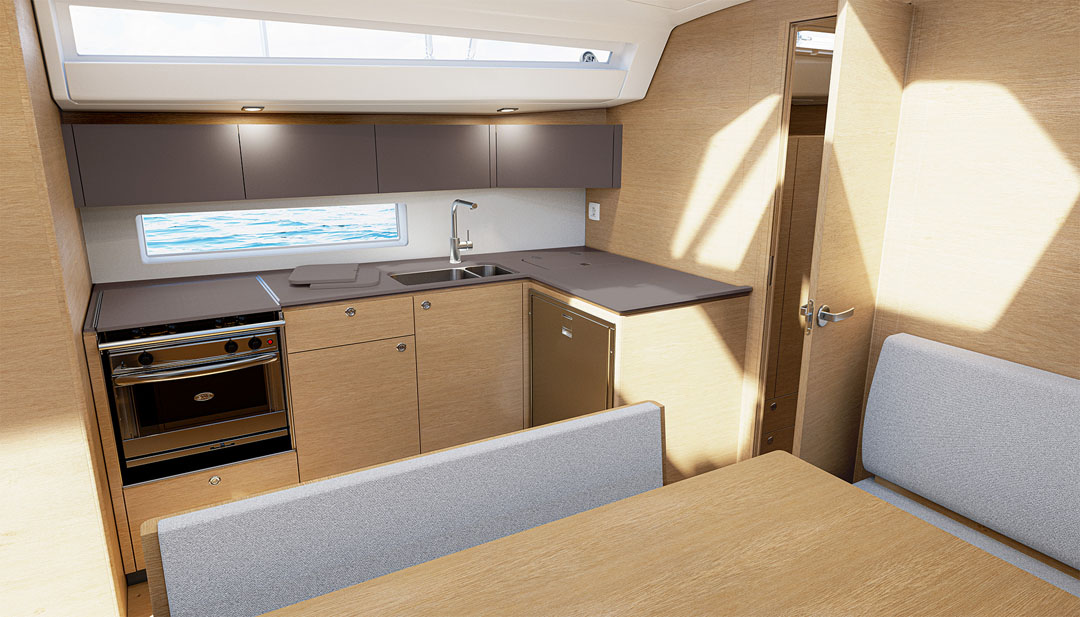 Elan Yachts Impression 45 Interior - Salon Color Option Cacao